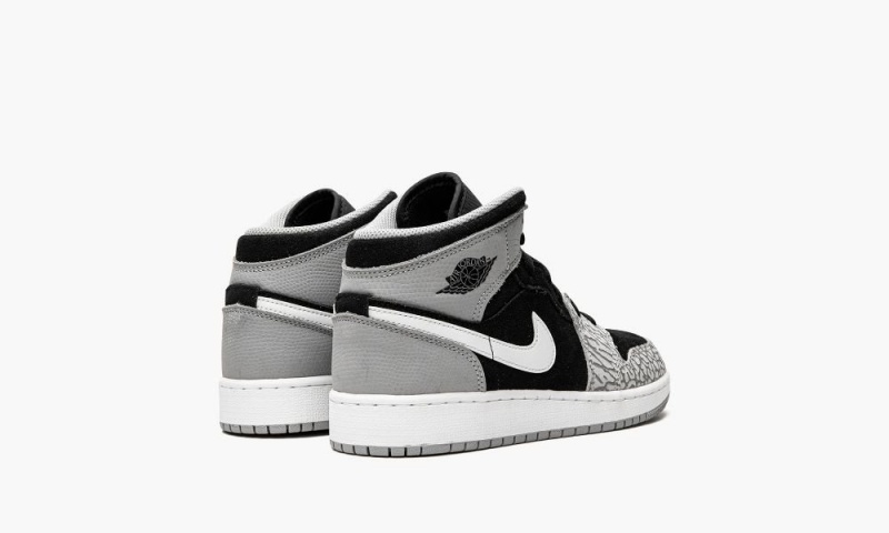 Nike Air Jordan 1 Mid SE GS Lasten Kengät Mustat Punainen Valkoinen | 714AJSXIP