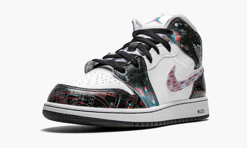 Nike Air Jordan 1 Mid SE GS 'Take Flight' Lasten Kengät Valkoinen Vaaleanpunainen Sininen | 483LUZNPD