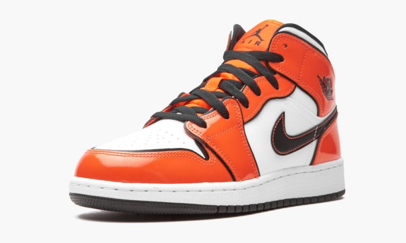 Nike Air Jordan 1 Mid SE GS 'Turf Orange' Lasten Kengät Oranssi Mustat Valkoinen | 132AUNMWF
