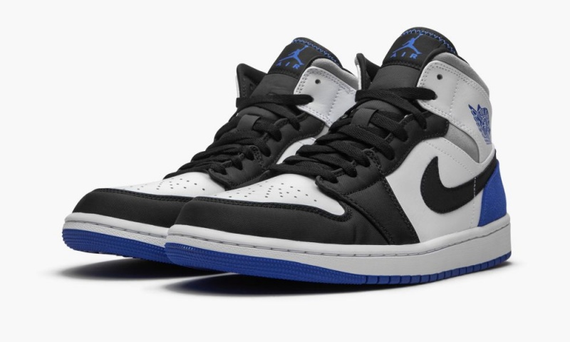 Nike Air Jordan 1 Mid SE 'Game Royal Black Varvas' Miesten Kengät Valkoinen Kuninkaallinen Sininen Mustat | 835ZRWJMK