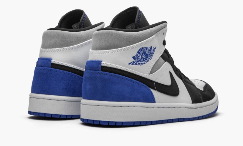 Nike Air Jordan 1 Mid SE 'Game Royal Black Varvas' Miesten Kengät Valkoinen Kuninkaallinen Sininen Mustat | 835ZRWJMK