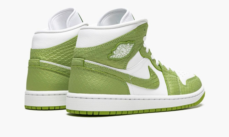 Nike Air Jordan 1 Mid SE 'Green Python' Naisten Kengät Valkoinen Vihreä Valkoinen | 852RIBEGT