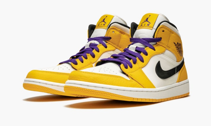 Nike Air Jordan 1 Mid SE 'Lakers' Miesten Kengät Kultaiset Mustat | 312CGEJRV