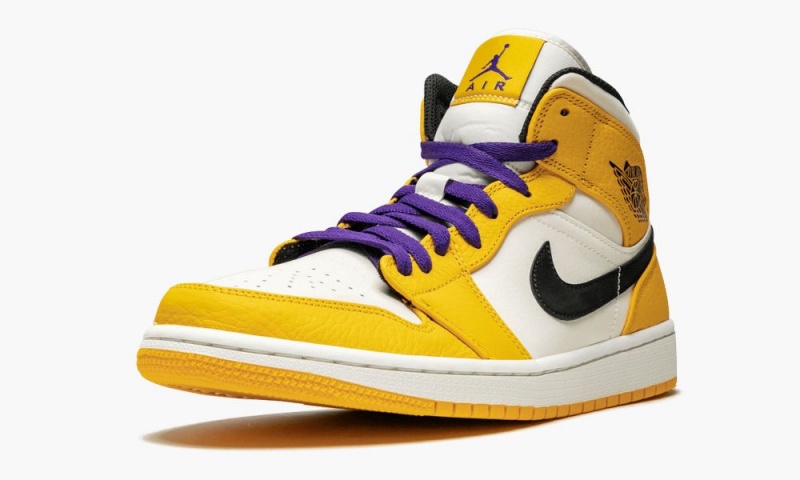Nike Air Jordan 1 Mid SE 'Lakers' Miesten Kengät Kultaiset Mustat | 312CGEJRV