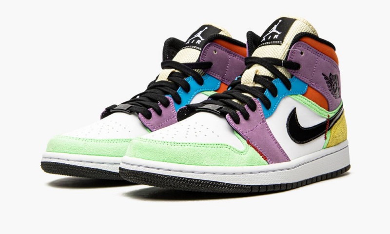 Nike Air Jordan 1 Mid SE 'Lightbulb' Naisten Kengät Valkoinen Mustat | 950XEMJBQ