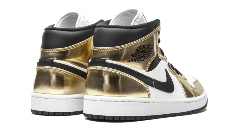 Nike Air Jordan 1 Mid SE 'Metallic Gold' Miesten Kengät Metal Kultaiset Mustat Valkoinen | 452RCTDFI