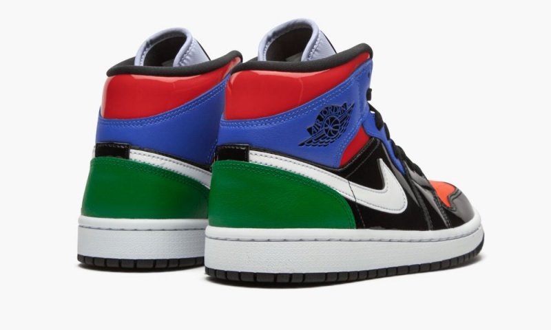 Nike Air Jordan 1 Mid SE 'Multicolor Kiiltonahka' Naisten Kengät Mustat Punainen | 516RBFVKM