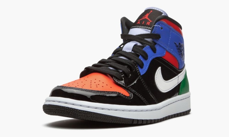 Nike Air Jordan 1 Mid SE 'Multicolor Kiiltonahka' Naisten Kengät Mustat Punainen | 516RBFVKM