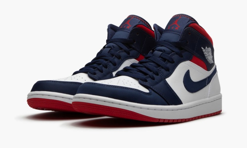 Nike Air Jordan 1 Mid SE 'Olympic - USA' Miesten Kengät Valkoinen Sininen | 610GTNZYF
