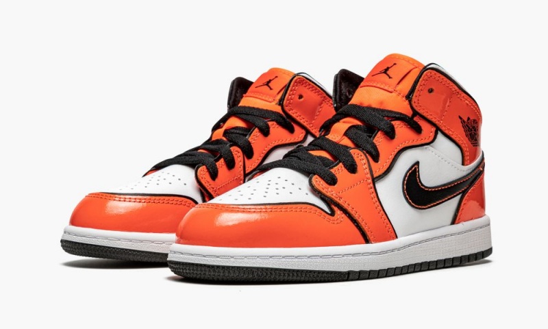 Nike Air Jordan 1 Mid SE PS 'Turf Orange' Lasten Kengät Oranssi Mustat Valkoinen | 783GNAPFJ