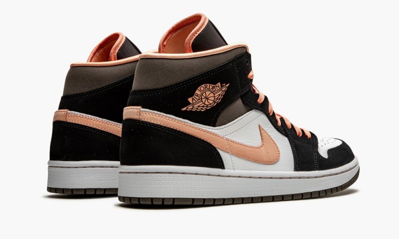Nike Air Jordan 1 Mid SE 'Peach Mocha' Naisten Kengät Valkoinen Aprikoosi Mustat | 156NEZVJY