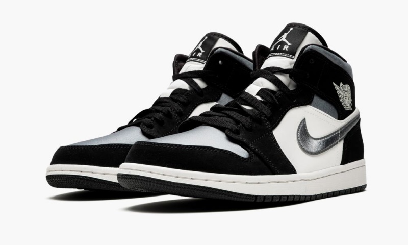 Nike Air Jordan 1 Mid SE 'Satin Grey' Miesten Kengät Mustat Harmaat | 425OARPSU