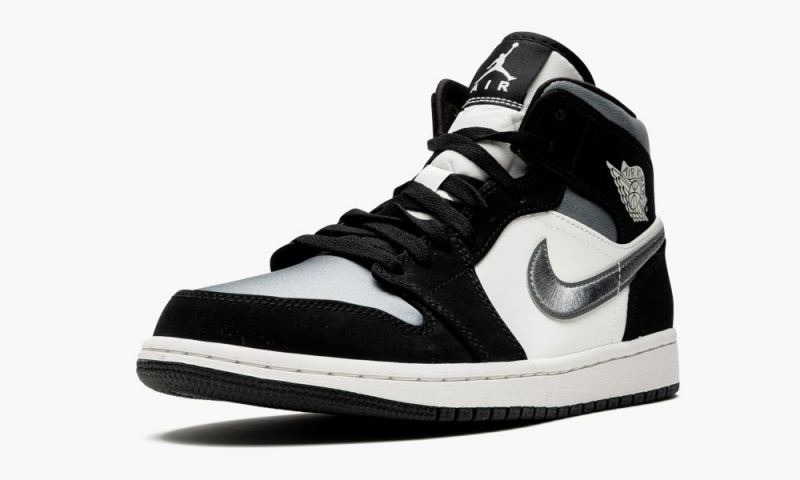 Nike Air Jordan 1 Mid SE 'Satin Grey' Miesten Kengät Mustat Harmaat | 425OARPSU