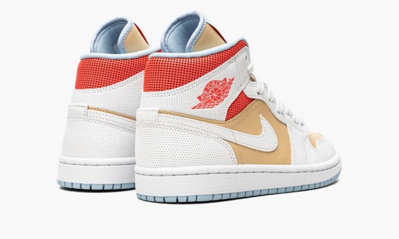 Nike Air Jordan 1 Mid SE 'Sesame' Naisten Kengät Valkoinen Punainen | 659CJZXBT
