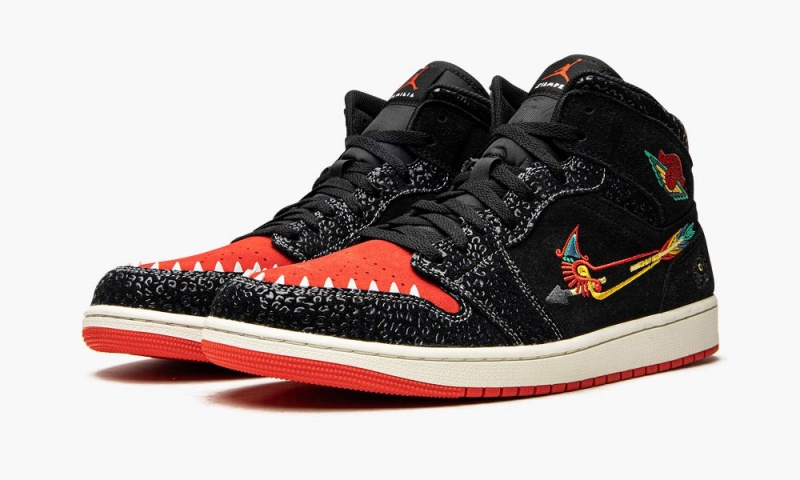 Nike Air Jordan 1 Mid SE 'Siempre Familia' Miesten Kengät Mustat Punainen | 163SULJKI