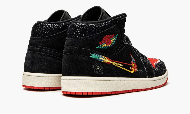 Nike Air Jordan 1 Mid SE 'Siempre Familia' Miesten Kengät Mustat Punainen | 163SULJKI