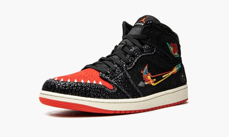 Nike Air Jordan 1 Mid SE 'Siempre Familia' Miesten Kengät Mustat Punainen | 163SULJKI