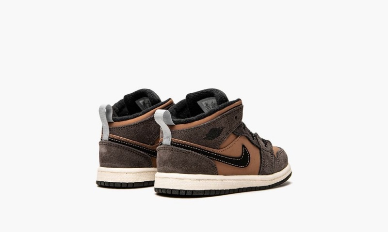 Nike Air Jordan 1 Mid SE (TD) Lasten Kengät Tummansuklaa Punainen | 243UKZGWY