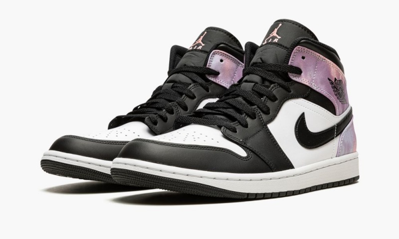 Nike Air Jordan 1 Mid SE 'Tie-Dye' Miesten Kengät Mustat Koralli Valkoinen | 564OEIWTP