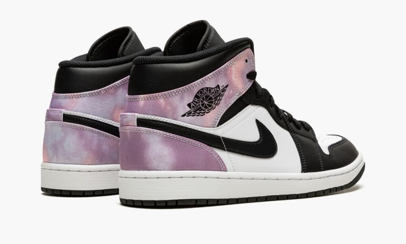 Nike Air Jordan 1 Mid SE 'Tie-Dye' Miesten Kengät Mustat Koralli Valkoinen | 564OEIWTP