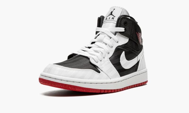 Nike Air Jordan 1 Mid SE UTL 'White / Black / Gym Red' Naisten Kengät Mustat Valkoinen Punainen | 325UXQAMS