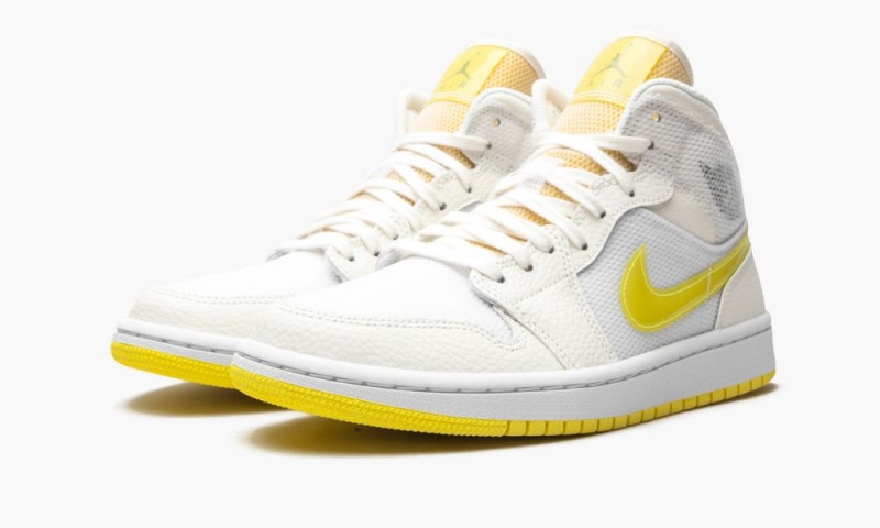 Nike Air Jordan 1 Mid SE 'Voltage Yellow' Naisten Kengät Valkoinen Keltainen | 634DIFBYZ