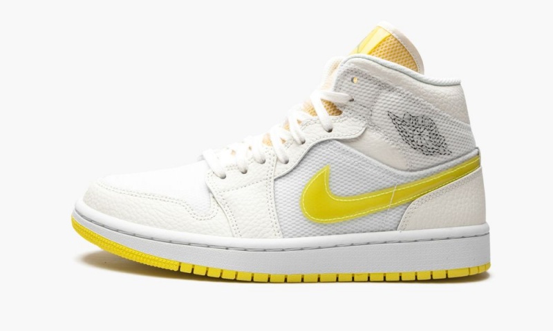 Nike Air Jordan 1 Mid SE \'Voltage Yellow\' Naisten Kengät Valkoinen Keltainen | 634DIFBYZ