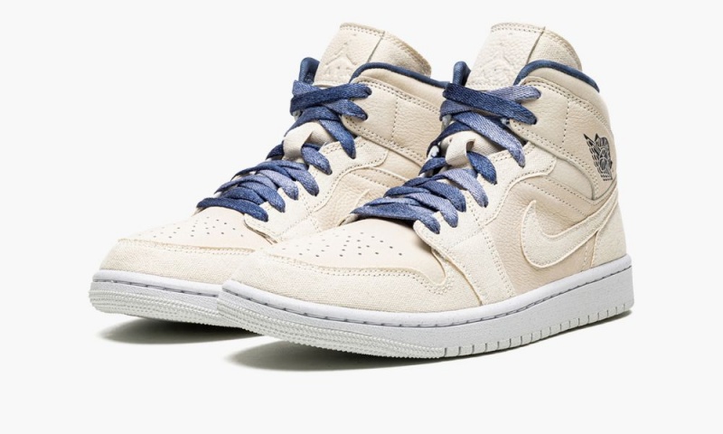 Nike Air Jordan 1 Mid 'Sanddrift' Naisten Kengät Laivastonsininen | 038MZKFSI