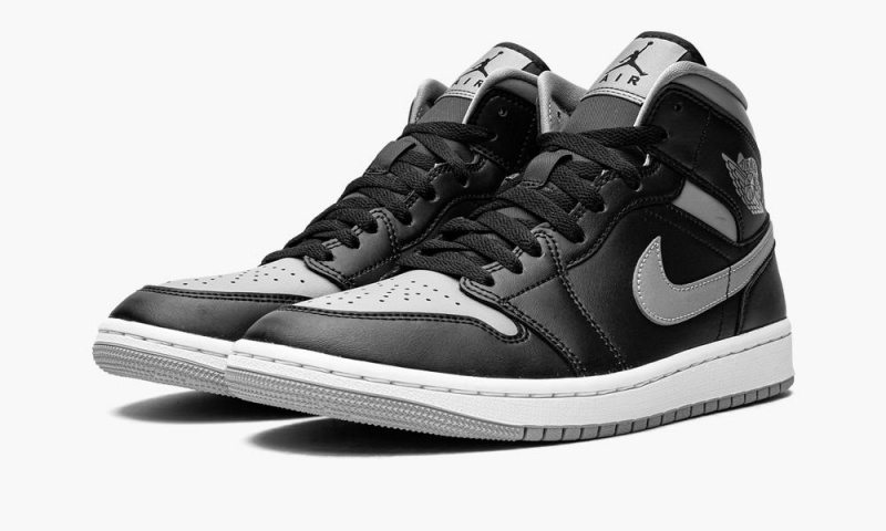 Nike Air Jordan 1 Mid 'Shadow' Naisten Kengät Mustat Harmaat Valkoinen | 594MZJNGR