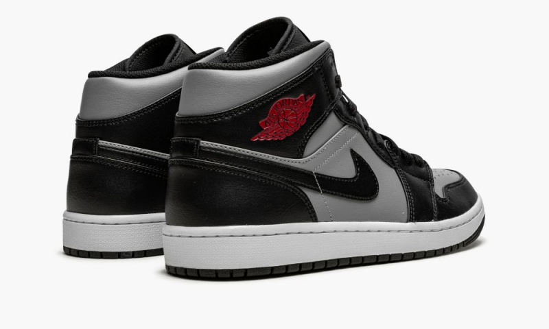 Nike Air Jordan 1 Mid 'Shadow Red' Miesten Kengät Mustat Punainen Harmaat | 849FVYOKB