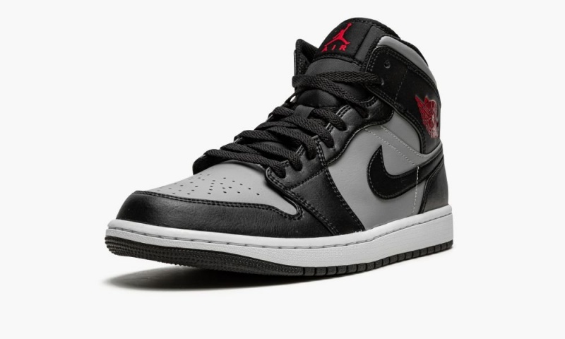 Nike Air Jordan 1 Mid 'Shadow Red' Miesten Kengät Mustat Punainen Harmaat | 849FVYOKB