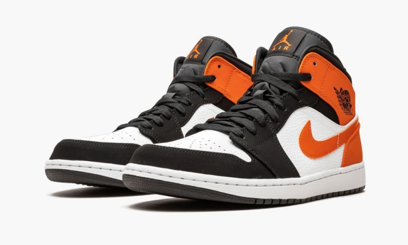Nike Air Jordan 1 Mid 'Shattered Backboard' Miesten Kengät Mustat Valkoinen Oranssi | 528LPHYNI