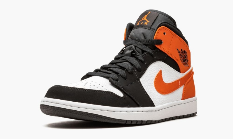 Nike Air Jordan 1 Mid 'Shattered Backboard' Miesten Kengät Mustat Valkoinen Oranssi | 528LPHYNI