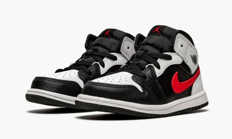 Nike Air Jordan 1 Mid TD 'Chile Red' Lasten Kengät Mustat Punainen Valkoinen | 632LQSEYP