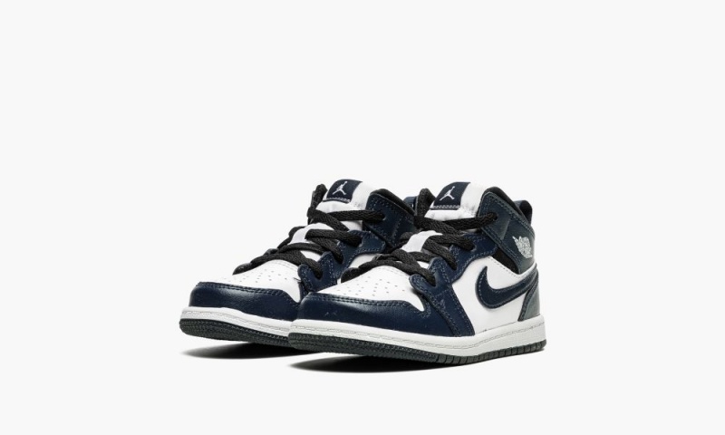 Nike Air Jordan 1 Mid TD Lasten Kengät Laivastonsininen Valkoinen Mustat | 029SJGMPW