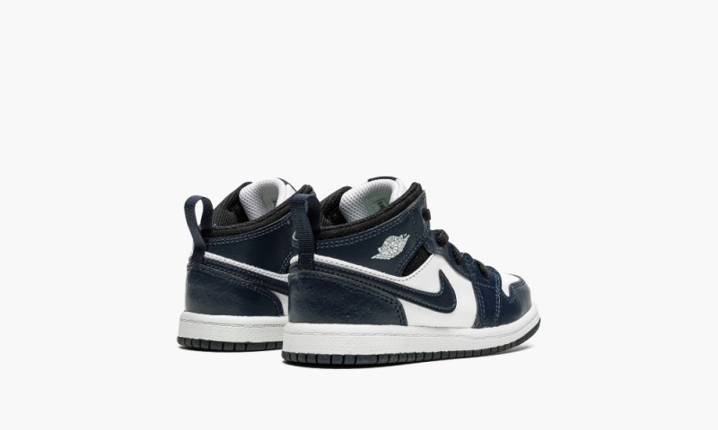 Nike Air Jordan 1 Mid TD Lasten Kengät Laivastonsininen Valkoinen Mustat | 029SJGMPW