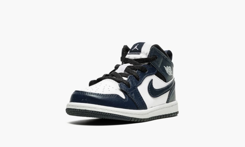 Nike Air Jordan 1 Mid TD Lasten Kengät Laivastonsininen Valkoinen Mustat | 029SJGMPW