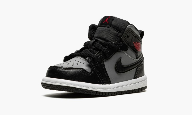 Nike Air Jordan 1 Mid (TD) Lasten Kengät Mustat Punainen Harmaat | 384WBGHKU
