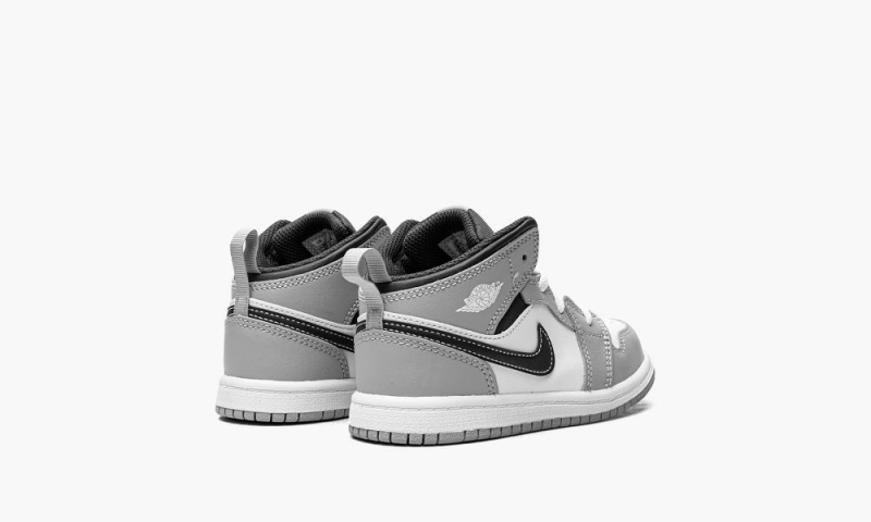 Nike Air Jordan 1 Mid TD 'Light Smoke Grey' Lasten Kengät Harmaat Valkoinen | 341UPSJKD