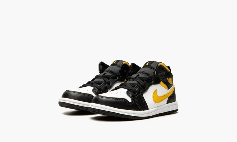 Nike Air Jordan 1 Mid (TD) 'Pollen' Lasten Kengät Valkoinen Mustat | 249XVKPYH