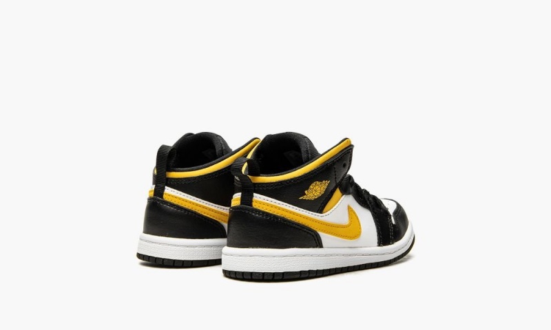 Nike Air Jordan 1 Mid (TD) 'Pollen' Lasten Kengät Valkoinen Mustat | 249XVKPYH