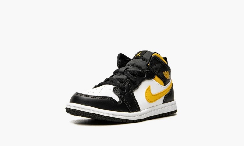 Nike Air Jordan 1 Mid (TD) 'Pollen' Lasten Kengät Valkoinen Mustat | 249XVKPYH