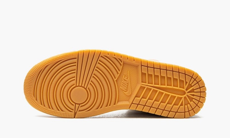 Nike Air Jordan 1 Mid 'Tan / Gum' Miesten Kengät Valkoinen Keltainen | 367PYEDJM