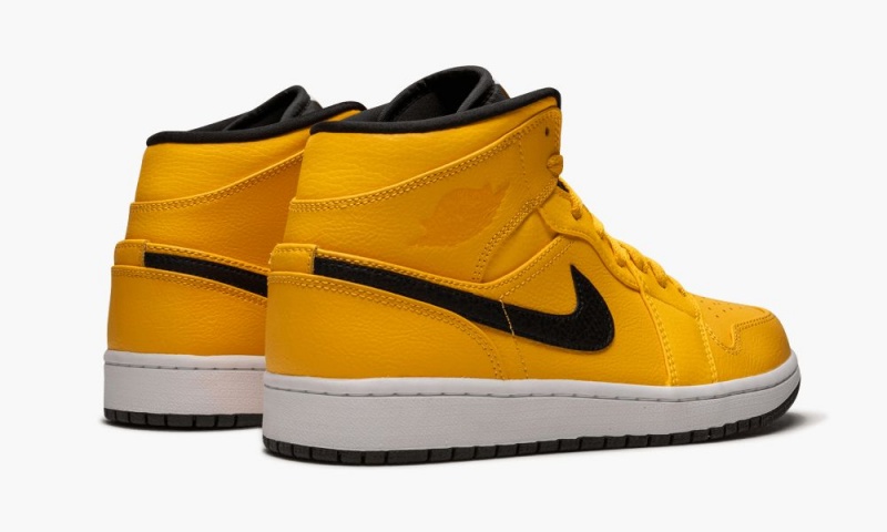 Nike Air Jordan 1 Mid 'Taxi Yellow' Miesten Kengät Kultaiset Mustat Valkoinen | 897PWMDUC