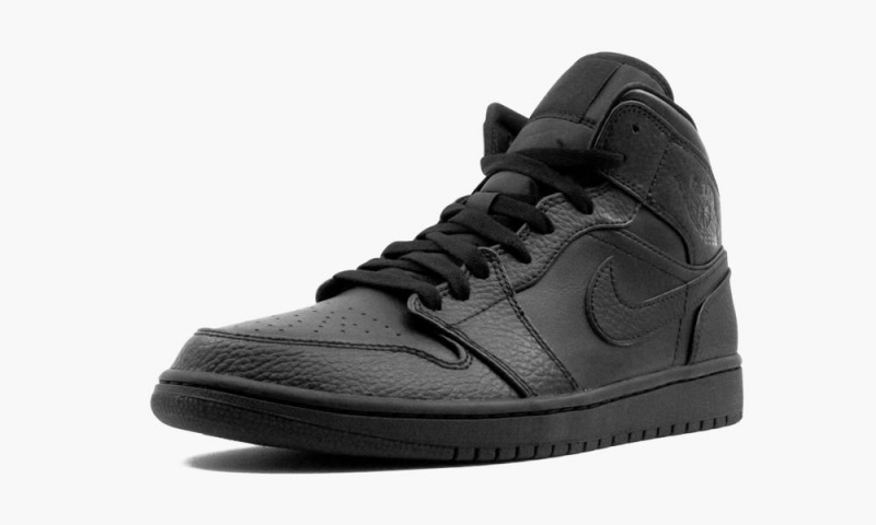 Nike Air Jordan 1 Mid 'Triple Black' Miesten Kengät Mustat | 875HPDMIC