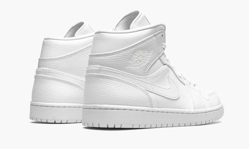 Nike Air Jordan 1 Mid 'Triple White' Miesten Kengät Valkoinen | 948ZLUOSM