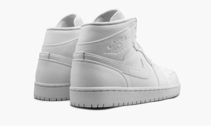Nike Air Jordan 1 Mid 'Triple White' Miesten Kengät Valkoinen | 134GZPTES