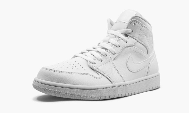 Nike Air Jordan 1 Mid 'Triple White' Miesten Kengät Valkoinen | 134GZPTES