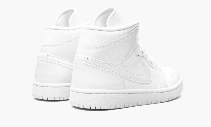 Nike Air Jordan 1 Mid 'Triple White' Naisten Kengät Valkoinen | 903IKCEDN