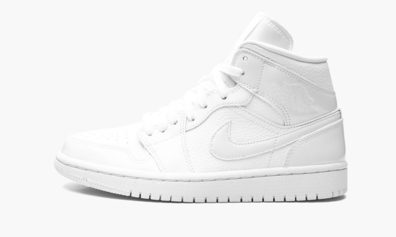 Nike Air Jordan 1 Mid \'Triple White\' Naisten Kengät Valkoinen | 903IKCEDN